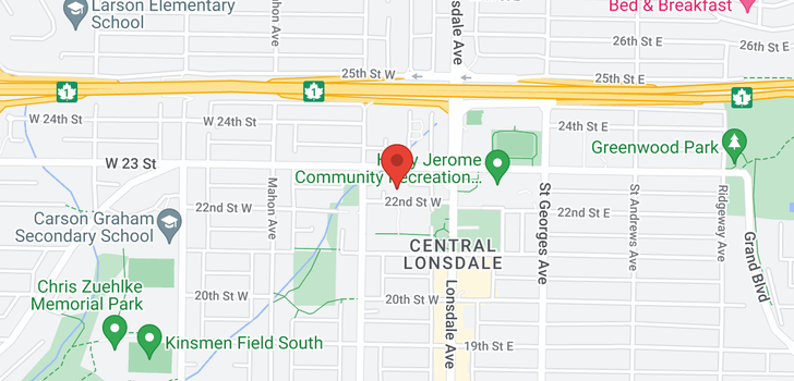 map of 212 150 W 22ND STREET